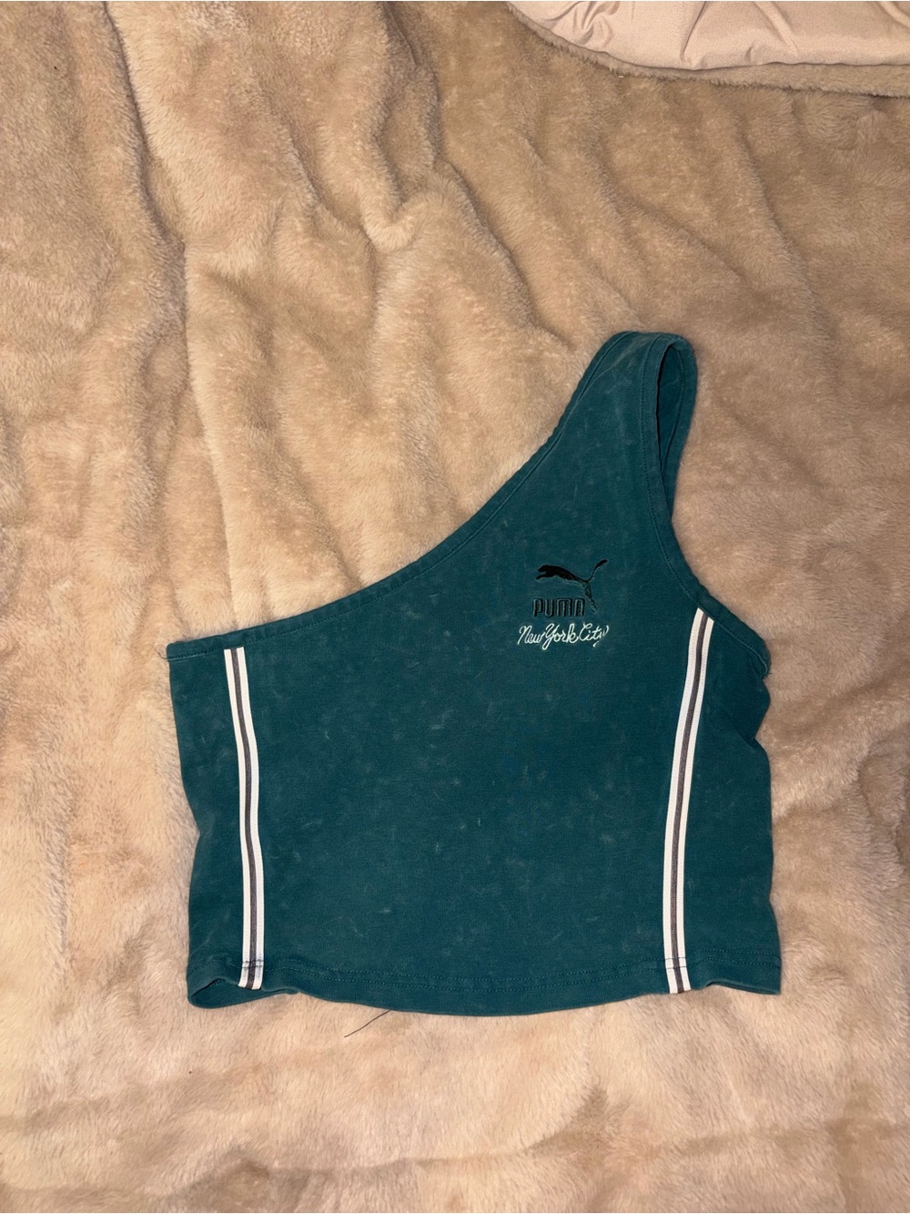 PUMA One-Shoulder Teal one shoulder Top